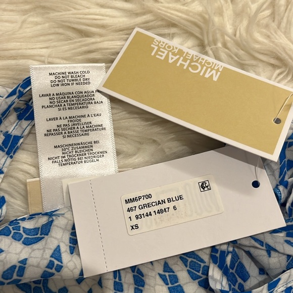 NWT MICHAEL Michael Kors Swim Cove Up Tunic Dress ~ in Grecian Blue - Picture 14 of 14